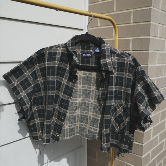 Thrash plaid button up plaid tee - Picture 1 of 3